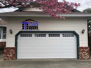 garage door with glass and stockton inserts 