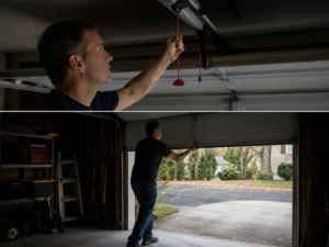 Manually opening garage door during power outage