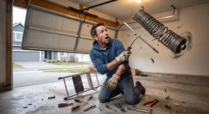 Broken garage door spring repair service
