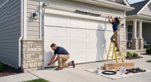 Garage door installation by professional technicians